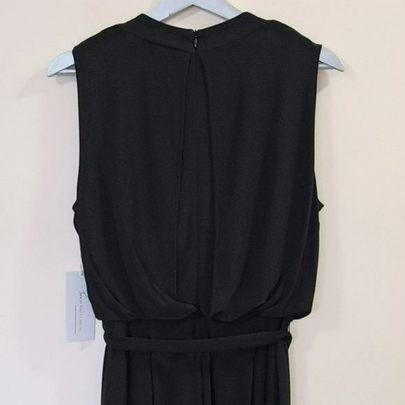 NWT Vince Camuto Surplice Front Pleated Wide Leg Cropped Jumpsuit - Picture 8 of 9